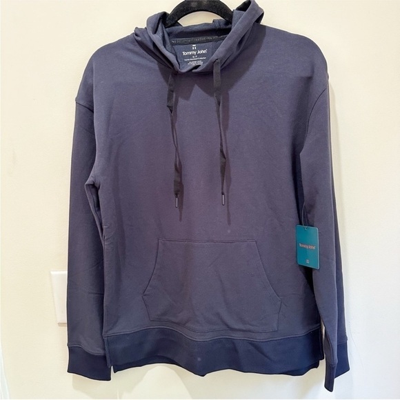 NWT Tommy John Luxe French Terry Hoodie Night Sky Navy Blue - Picture 4 of 7
